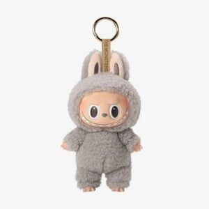 Gray Stuffed Animal Keychain